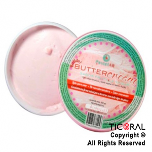 BUTTERCREAM CREMA VEGETAL SABOR FRUTILLA LISTA PARA USAR 1 X 360GR